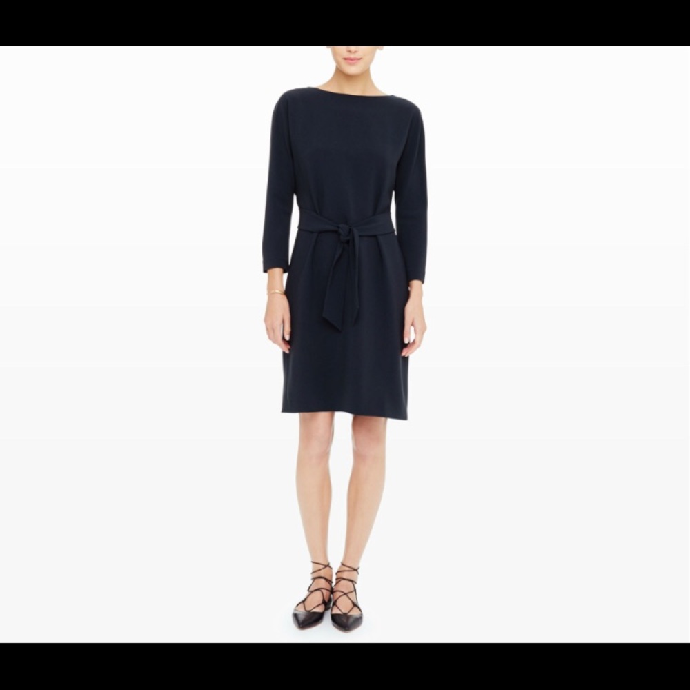 Club Monaco tie front dark green dress.  Size 6